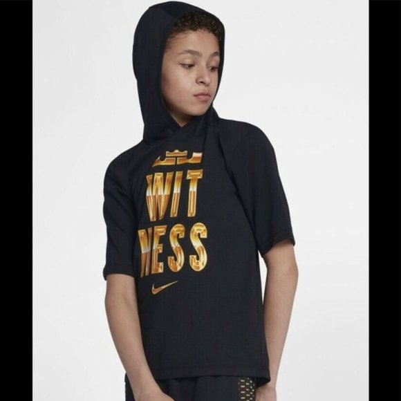 Nike Other - Nike Lebron Witness Dri-Fit Hooded Tee Boy's L